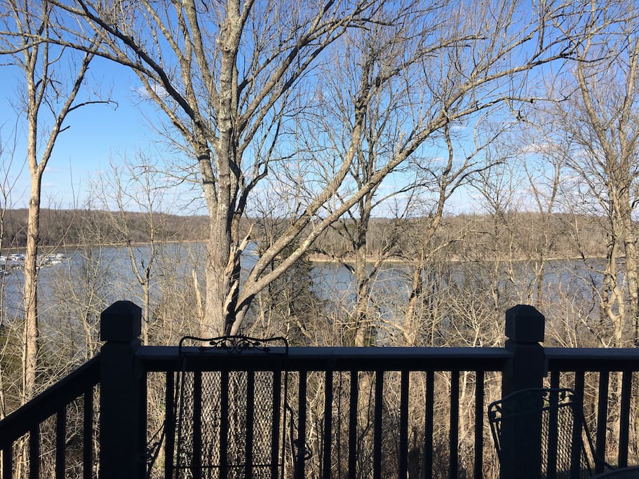 Lake view from rear deck. Just as beautiful in winter as in summer!