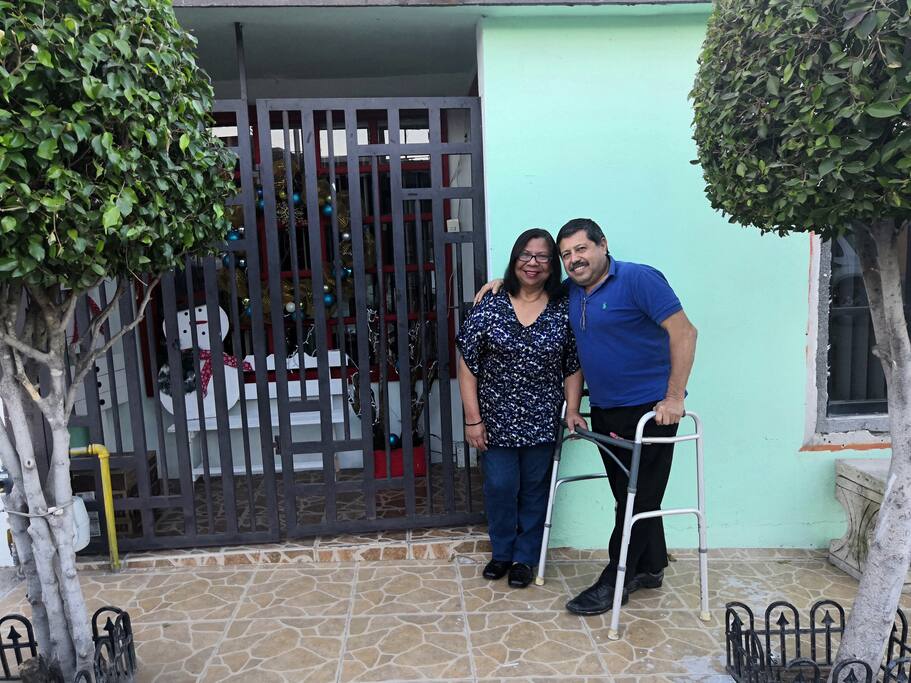 Mis papás los esperan con gusto.