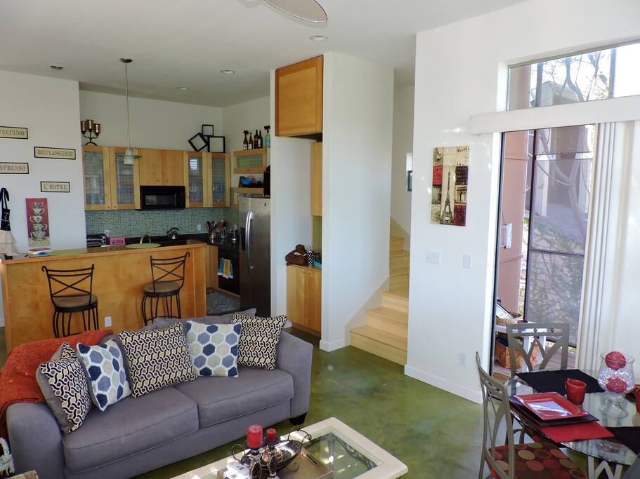 living room & kitchen