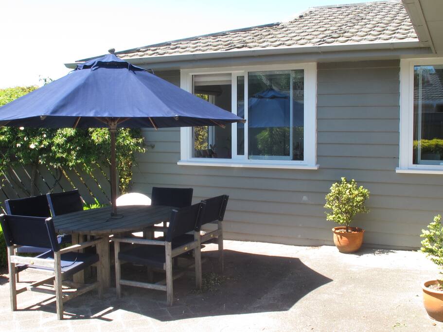 Sheltered area and BBQ