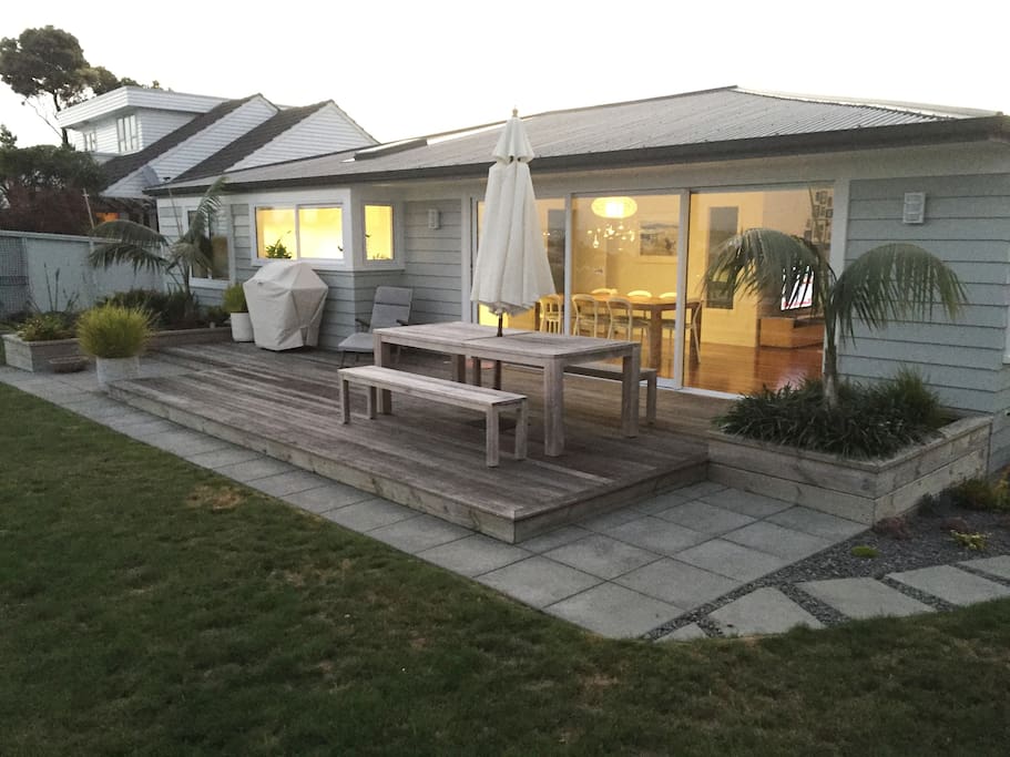 Excellent indoor outdoor flow to deck