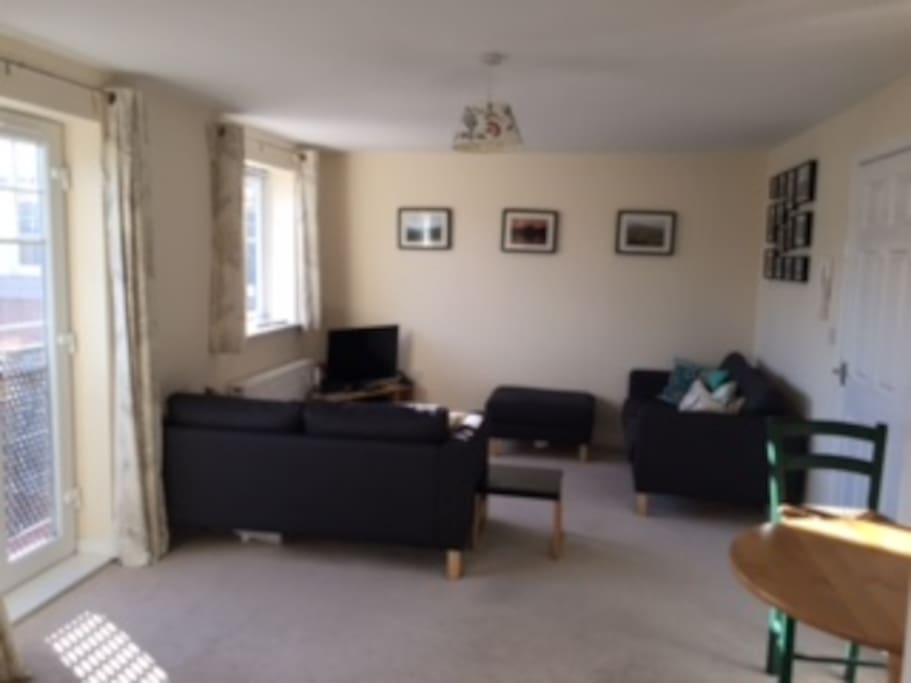Living area with Juliette balcony