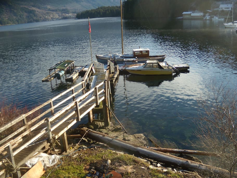 Private dock with moorage available