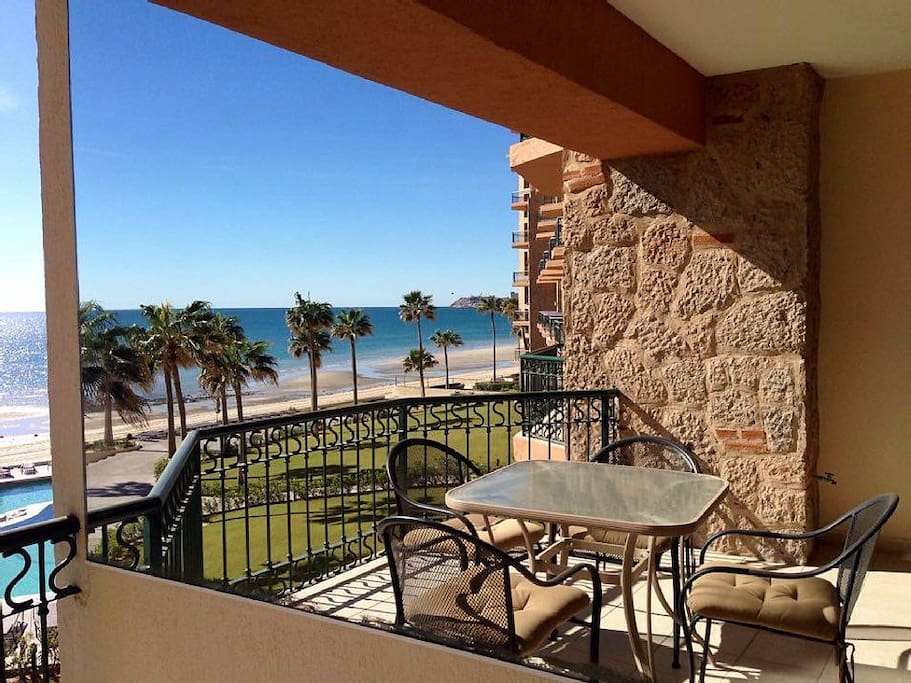 balcony overlooking sea of Cortez and pool area