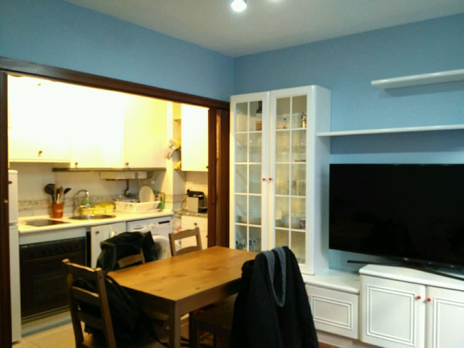 Living room and kitchen