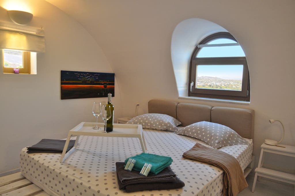 Queen size bed in the dome facing amazing view...