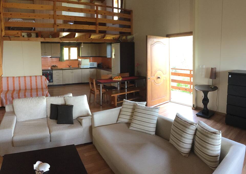 living room and kitchen