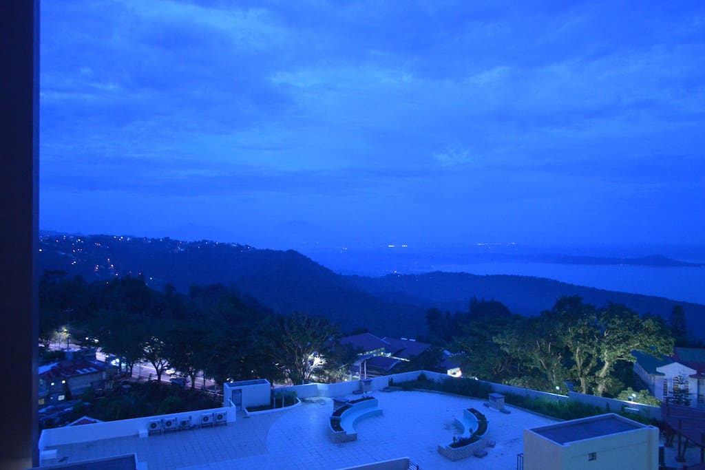 balcony view at night