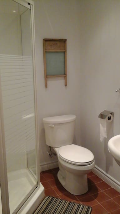 Here is the newly renovated bathroom