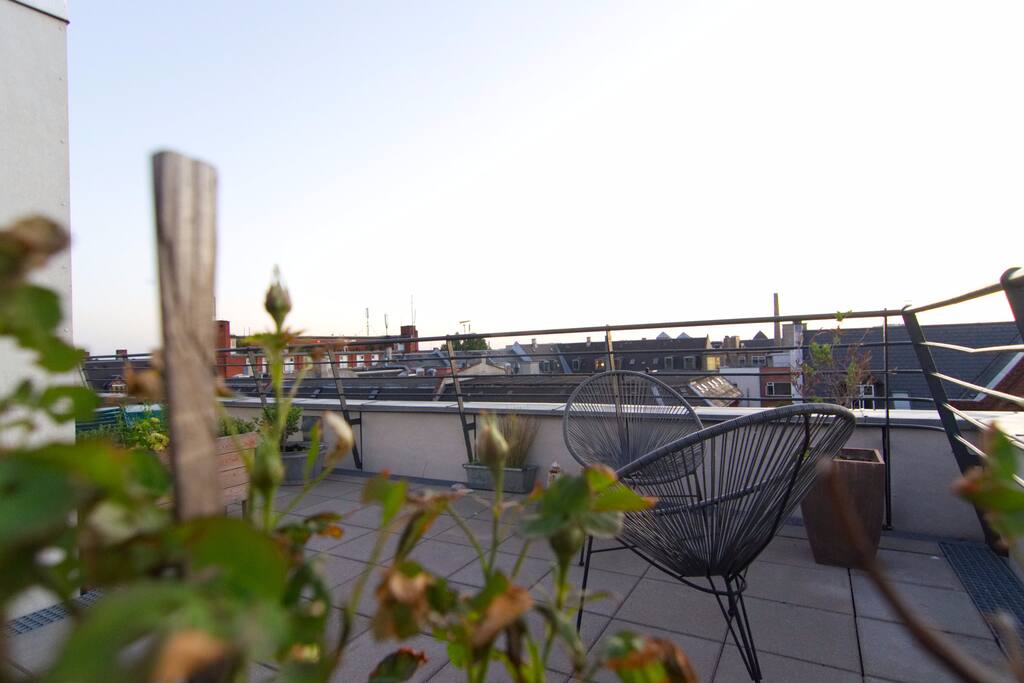 Enjoy the sunset from the top of the city