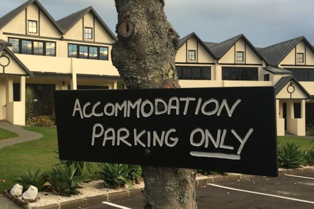Accommodation parking outside your rooms