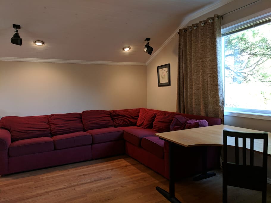 Cozy sofa and desk