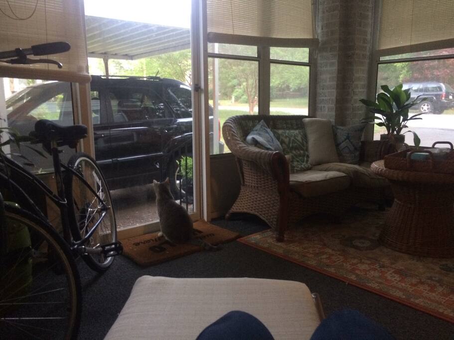 Front sun porch facing the street