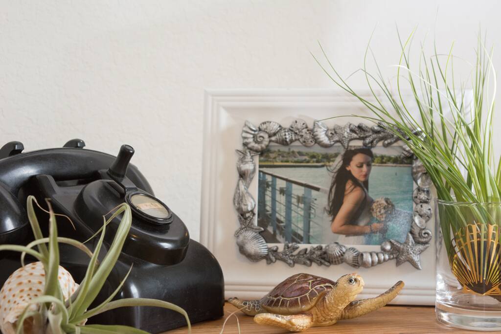 Nautical and antique decor.