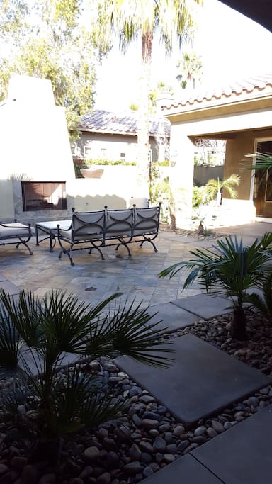 Another view of courtyard. Great place to hang out for more privacy not exposed to golf course!