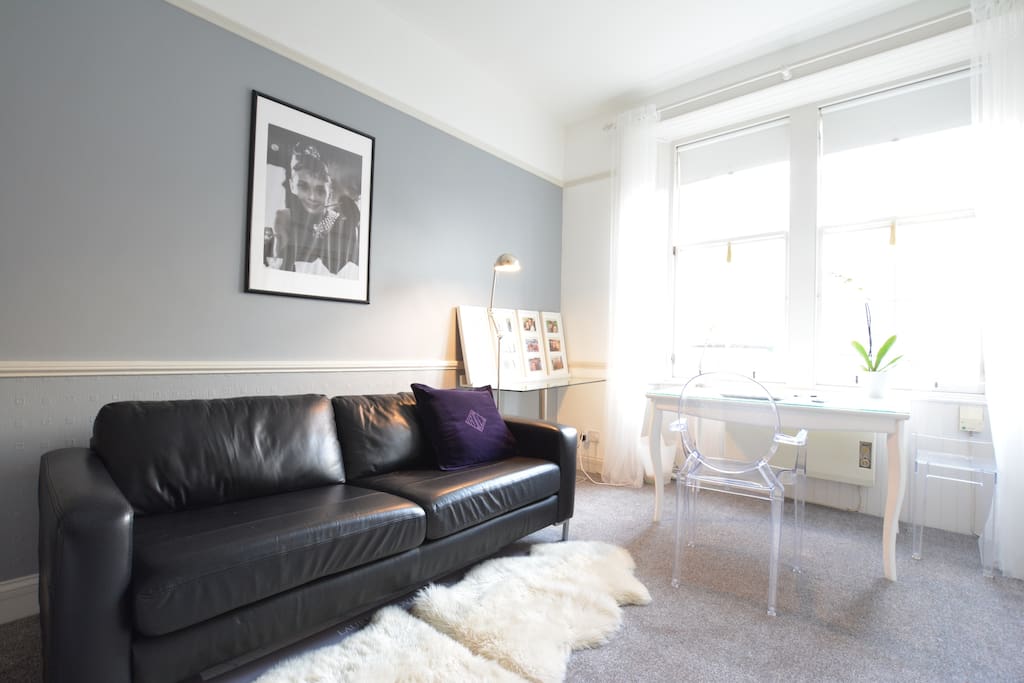 Sofa in master bedroom