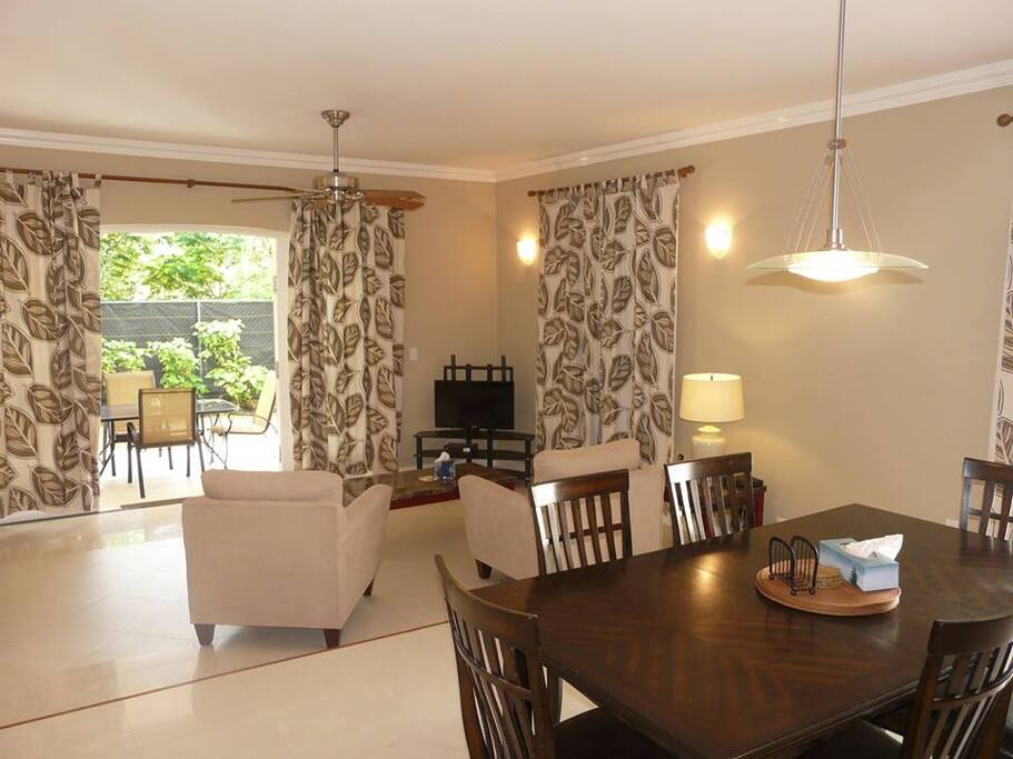 living and dining room view