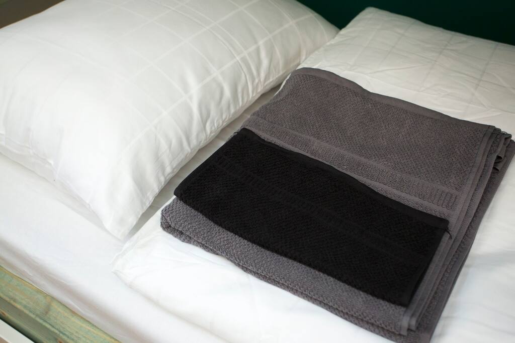 Fresh sheets and towels