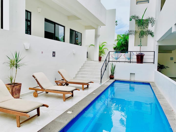 Nayarit Getaway Saltwater Pool + Rooftop Terrace Condominiums for
