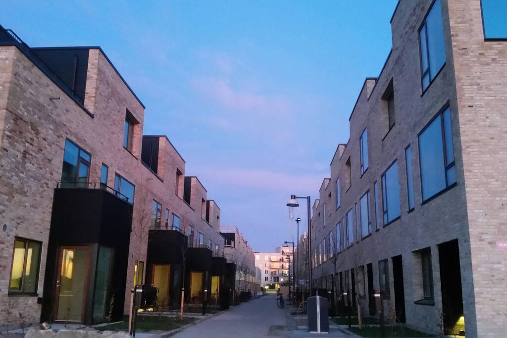 View down our street