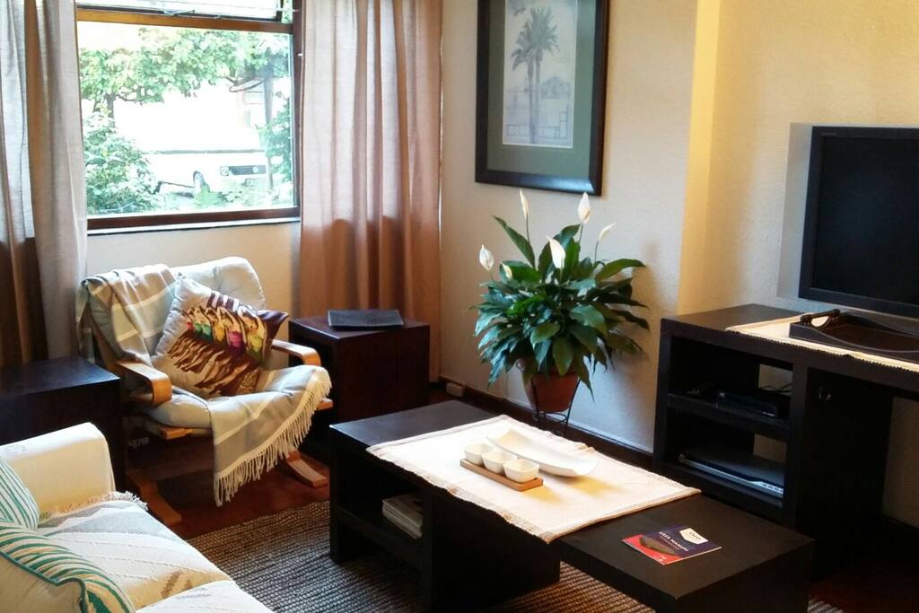 Really comfy lounge with flat screen TV.