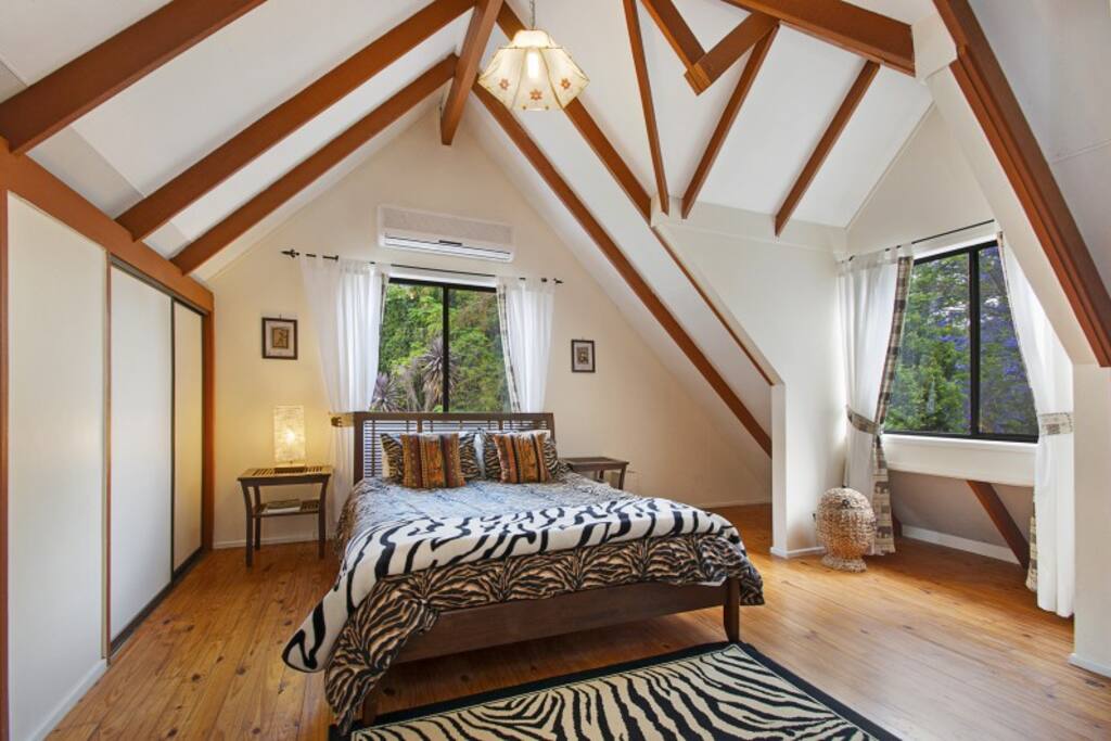 Spacious bedroom upstairs