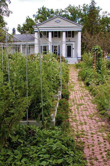 The brick sidewalk is charming but slightly uneven. Welcome!