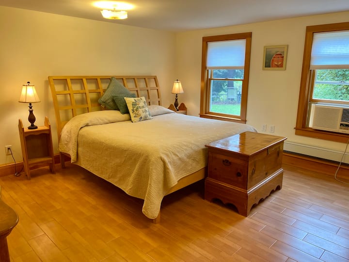 California king bed in master bedroom