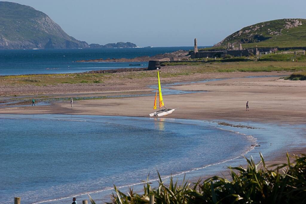 Panoramic sea views and blue flag beach 5 minutes walk.