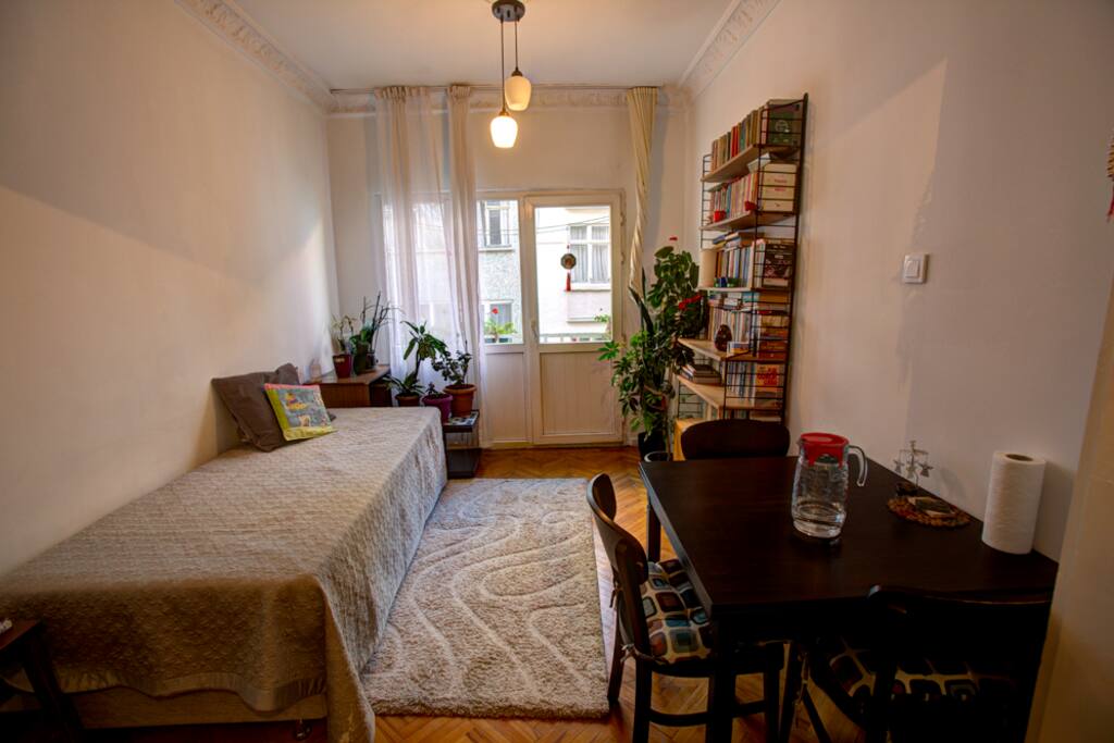Detached room with living room
