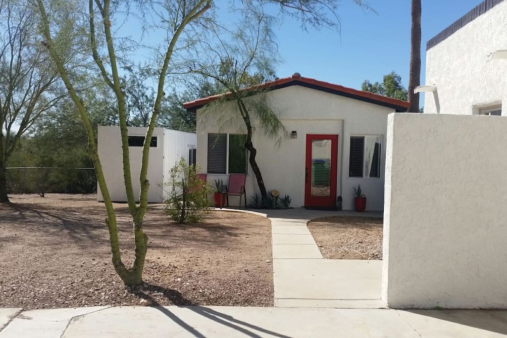 Private, secluded detached pool house with private entrance.