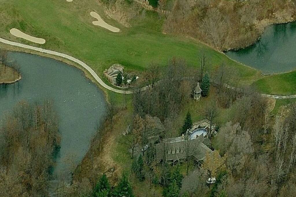 Golf course and water views
