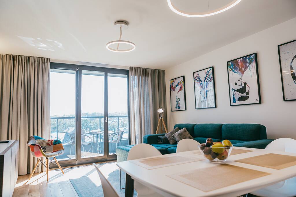Living room, tv, sofa, coffee machine