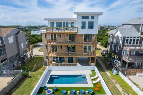 Oceanfront Modern Coastal Home w/ Saltwater Pool