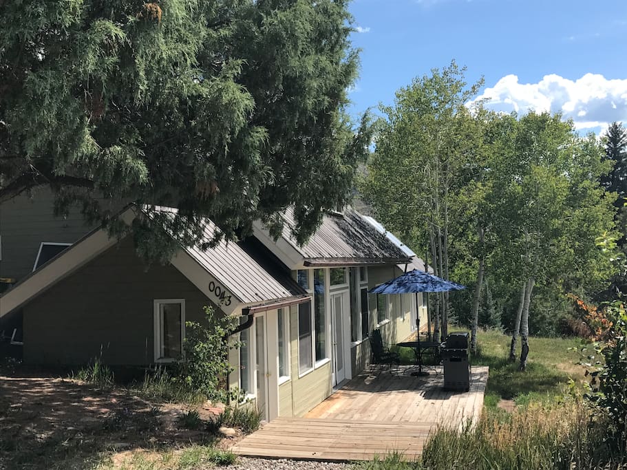 Front of the house with deck