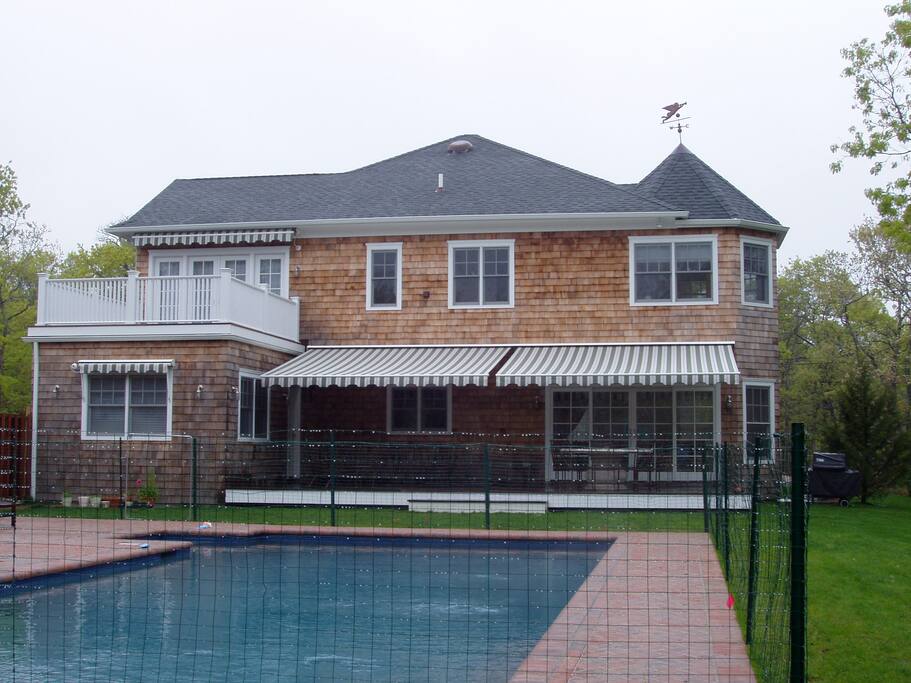 Rear view of the home