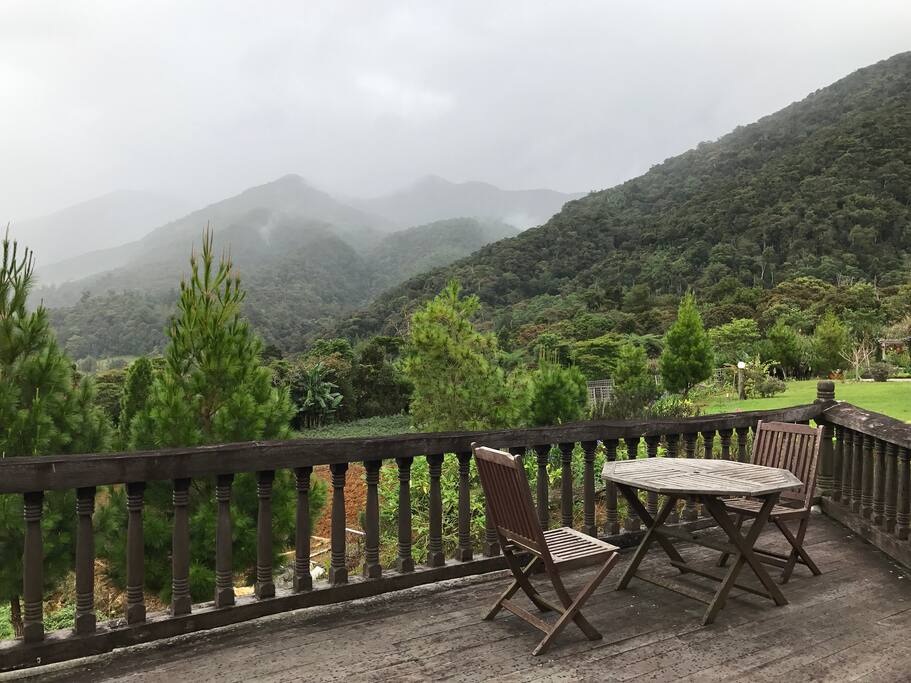 Exterior view on majestic mountain Kinabalu
