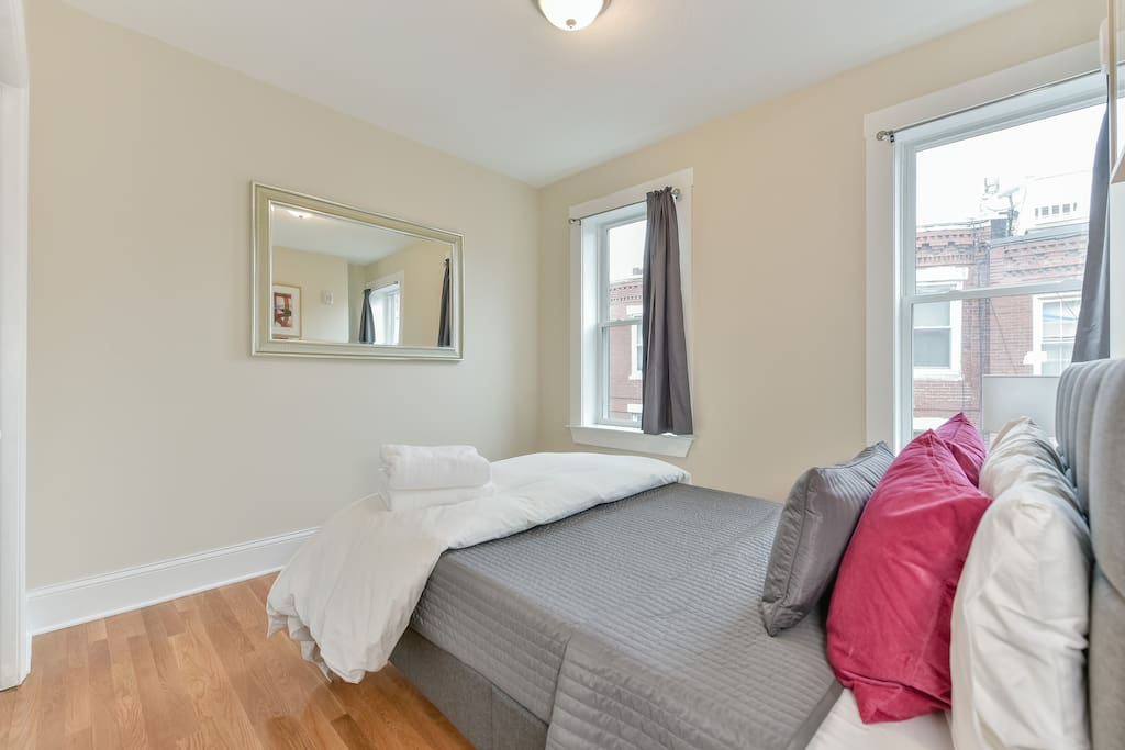 Spacious bedroom with plenty of windows