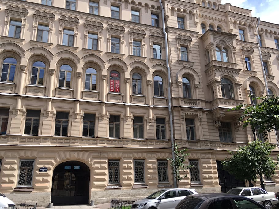 Reside in one of the most beautiful historical buildings of Saint Petersburg in famous Pushkinskaya street