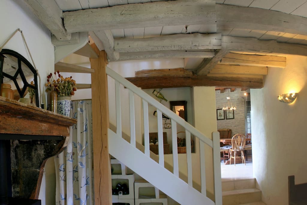The beautifully restored hallway welcomes you.