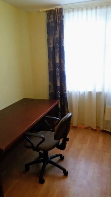 desk in a bedroom