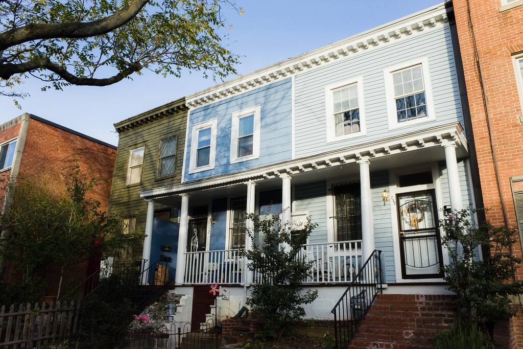 Capitol Hill Town homes on a beautiful day.