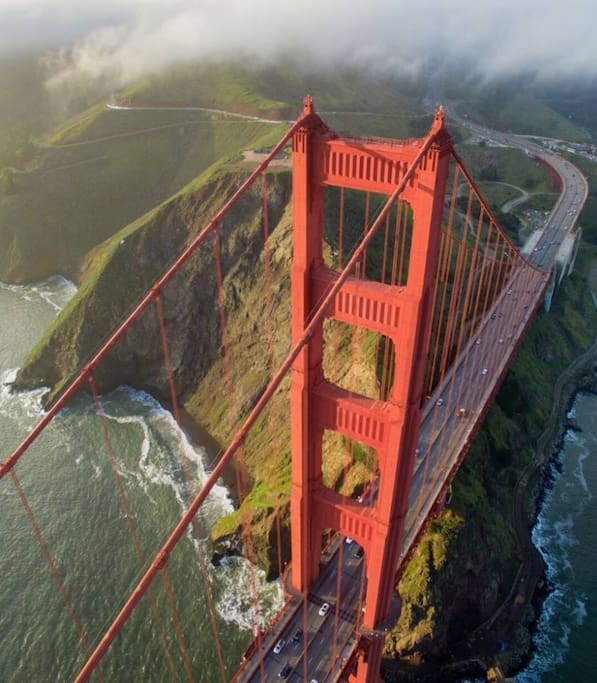 The World Famous Golden Gate Bridge. Vista points within walking distance.