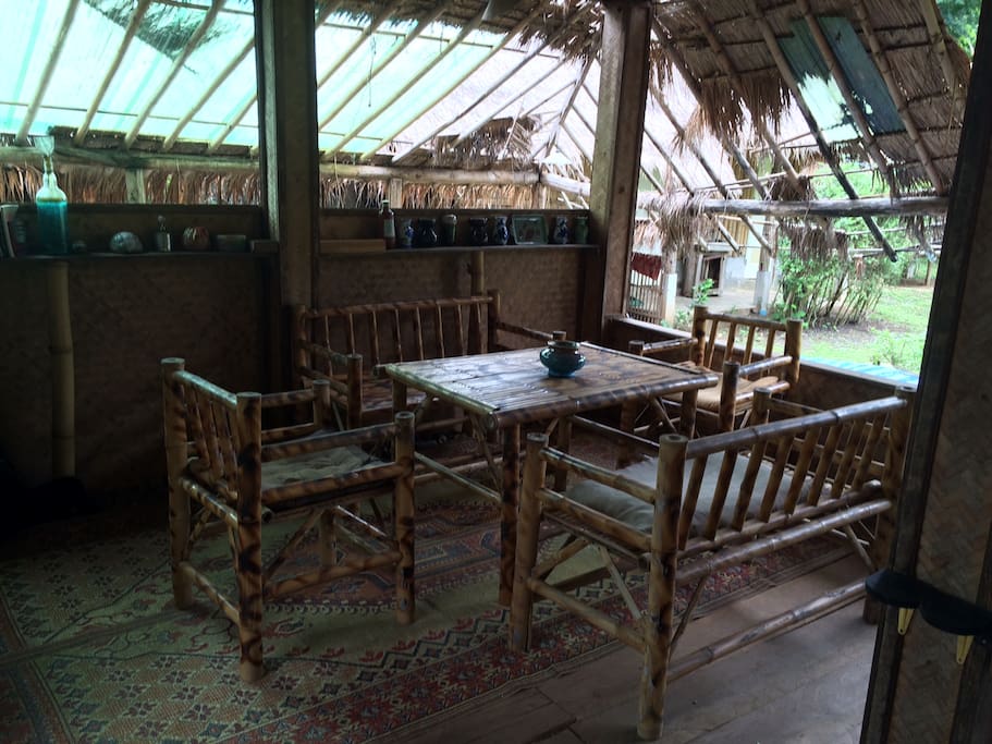 Indoor eating areas and hangout spaces enjoyed by all