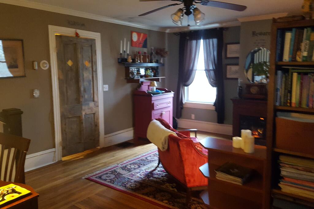Entering from the front door.