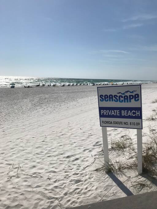 Relax on Seascape’s private beach