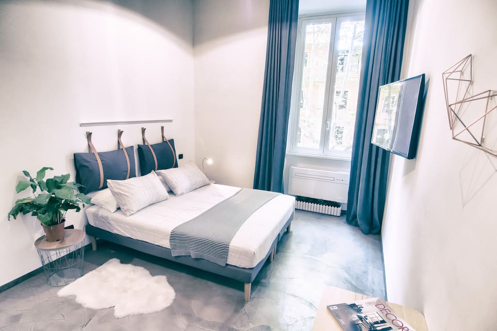 Room with large and bright window