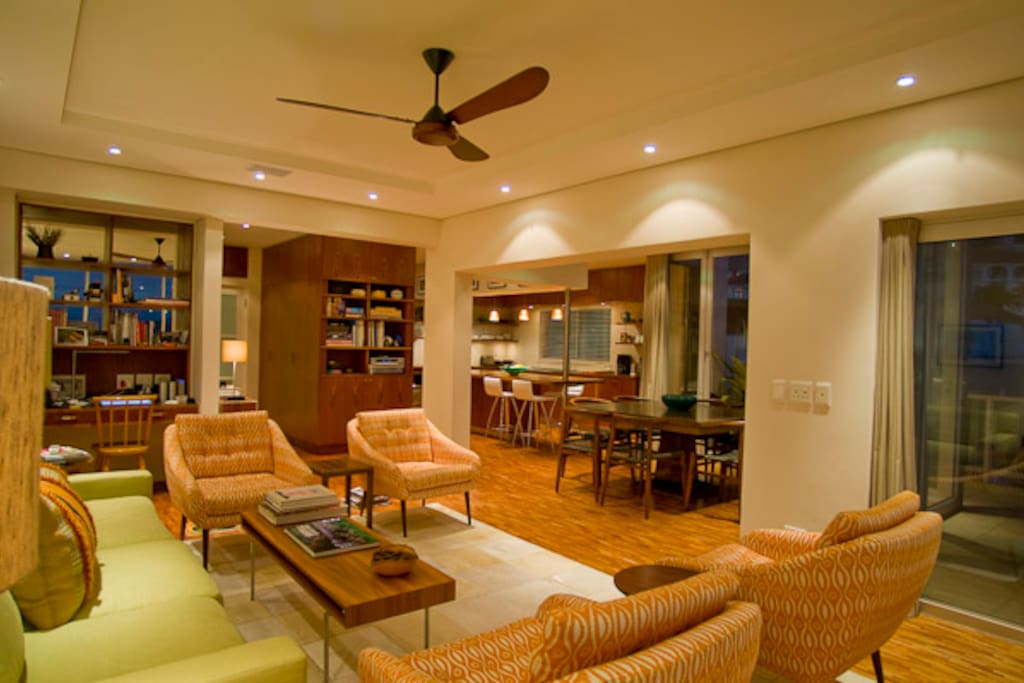 Living room and kitchen
