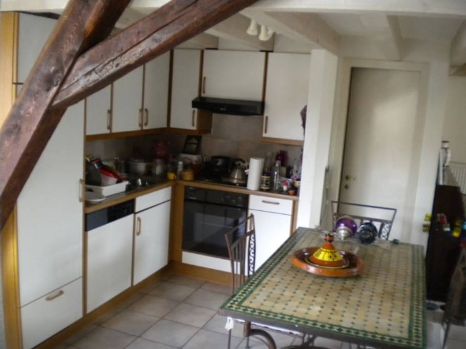 Lovely kitchen with all the ustensils you need to cook at home if you feel like it