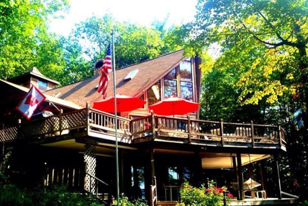 Maine Lakefront Chalet w/ Required Pontoon Rental Chalets for Rent in